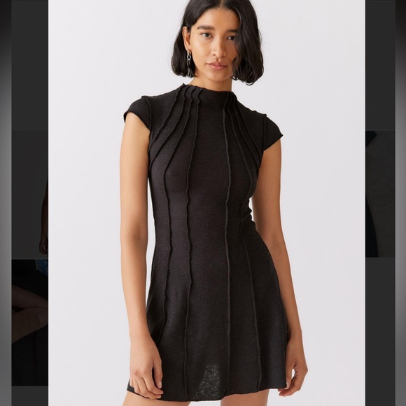 UO rishe seamed mini dress - Picture 1 of 3